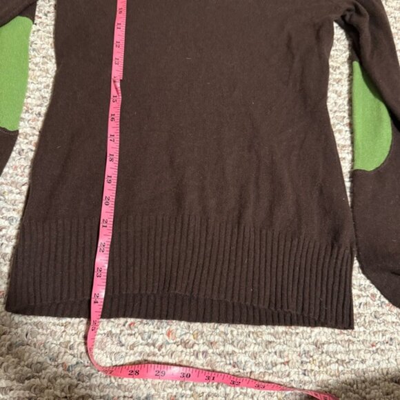Tory Burch 100% Cashmere V Neck Sweater Brown- Size Small - Picture 5 of 6